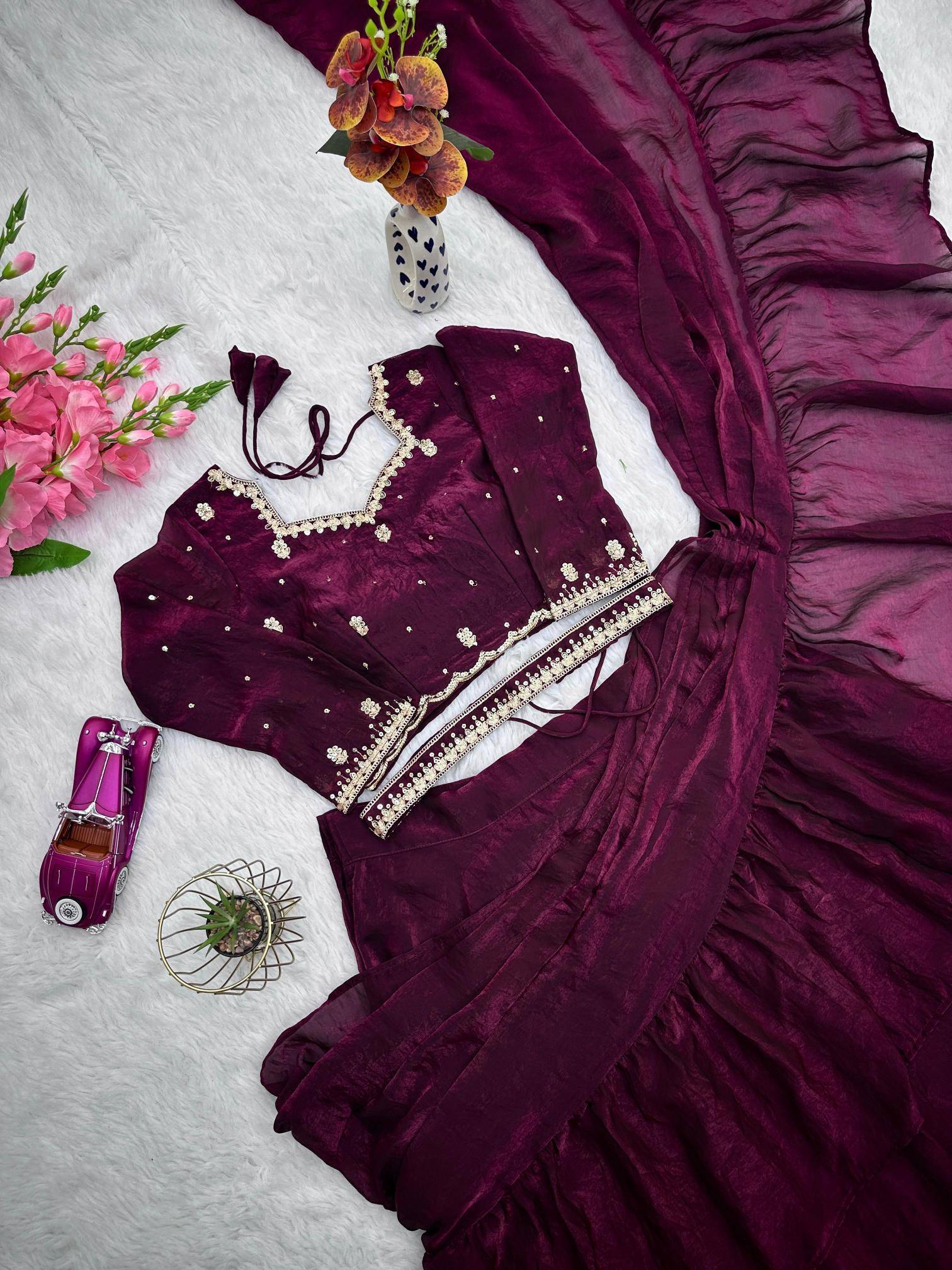 NEW Launching Designer Party Wear Fandy Silk Custom Lehenga choli vendors